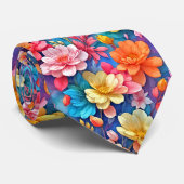 Rainbow Bloom Wasserfarbe Krawatte (Gerollt)