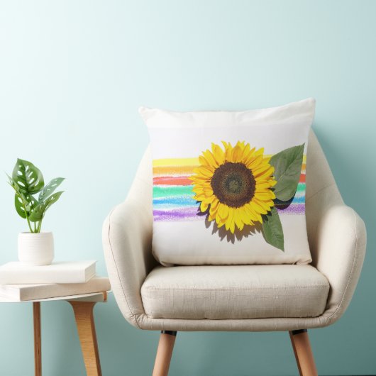 Rainbow Blooming Bright Kissen (Stuhl )