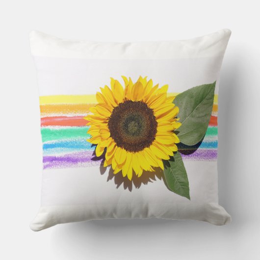 Rainbow Blooming Bright Kissen (Rückseite)