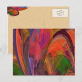 Rainbow Blossom Fraktal Postkarte (Vorne/Hinten)