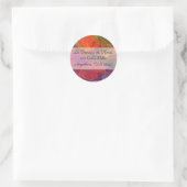 Rainbow Blossom Fraktal Runder Aufkleber (Tasche)