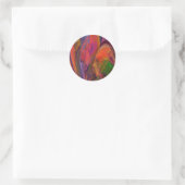 Rainbow Blossom Fraktal Runder Aufkleber (Tasche)