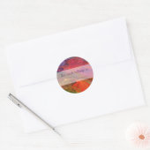 Rainbow Blossom Fraktal Runder Aufkleber (Umschlag)