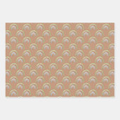 Rainbow Blue Green Brown Geschenkpapier Set (Vorderseite)