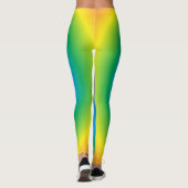 Rainbow Blue Green Yellow Ccolor Leggings (Rückseite)