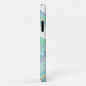*~* Rainbow Blue Mint Agate Gold Glitzer Pastell Case-Mate iPhone Hülle (Hinten/Rechts)