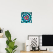 Rainbow Blue Spiral Poster (Heimbüro)