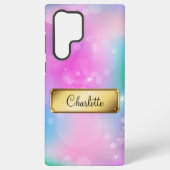 Rainbow Blue und Pink Bokeh Samsung Galaxy Hülle (Rückseite)