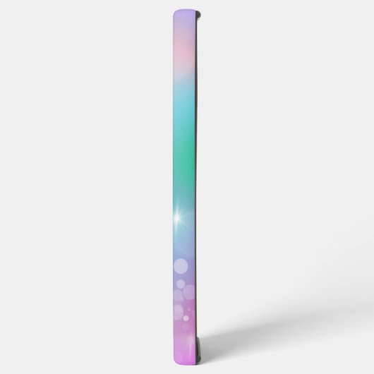 Rainbow Blue und Pink Bokeh Samsung Galaxy Hülle (Linke Seite)