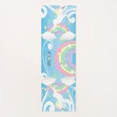Rainbow Blue Unicorn Yoga Mat Yogamatte (Vorderseite)