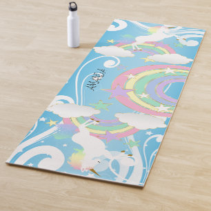 Rainbow Blue Unicorn Yoga Mat Yogamatte