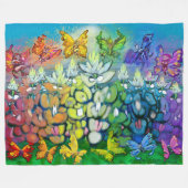 Rainbow Bluebonnets Map Fleece Blanket (Vorderseite (Horizontal))