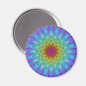 Rainbow Blume Abstrakt Art Magnet (Vorderseite/Rückseite)