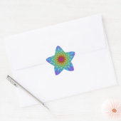 Rainbow Blume Abstrakt Art Stern-Aufkleber (Umschlag)