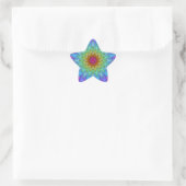 Rainbow Blume Abstrakt Art Stern-Aufkleber (Tasche)