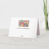 Rainbow-Blume blüht Grußkarte Karte (Rückseite)