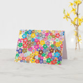 Rainbow-Blume blüht Grußkarte Karte (Gelbe Blume)