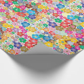 Rainbow-Blume blüht Papier Geschenkpapier (Ecke)