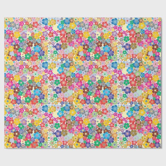 Rainbow-Blume blüht Papier Geschenkpapier (Flach)