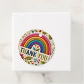 Rainbow & Blume Boho bestickt Schau Vielen Dank Geschenkanhänger (Beispiel)