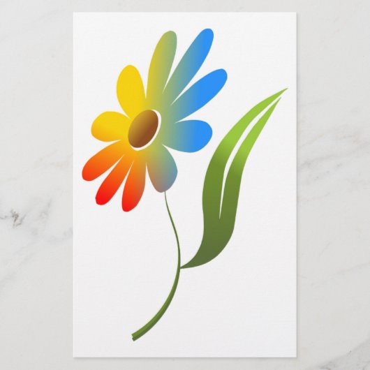 RAINBOW-BLUME BRIEFPAPIER (Vorderseite)