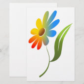 RAINBOW-BLUME BRIEFPAPIER (Vorne/Hinten)