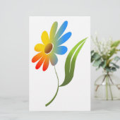 RAINBOW-BLUME BRIEFPAPIER (Stehend Vorderseite)