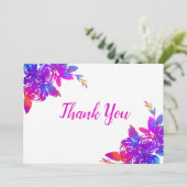 Rainbow-Blume Dankeskarte (Stehend Vorderseite)