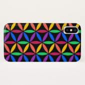 Rainbow-Blume des Lebensmusters Case-Mate iPhone Hülle (Rückseite (Horizontal))