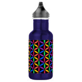 Rainbow-Blume des Lebensmusters Edelstahlflasche (Rechts)