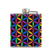 Rainbow-Blume des Lebensmusters Flachmann (Rückseite)