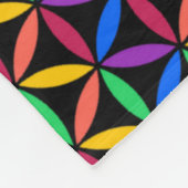 Rainbow-Blume des Lebensmusters Fleecedecke (Ecke)