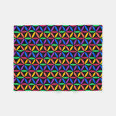 Rainbow-Blume des Lebensmusters Fleecedecke (Vorderseite (Horizontal))