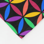 Rainbow-Blume des Lebensmusters Fleecedecke (Ecke)