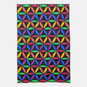 Rainbow-Blume des Lebensmusters Geschirrtuch (Vertikal)