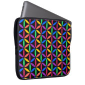 Rainbow-Blume des Lebensmusters Laptopschutzhülle (Vorne Rechts)