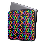 Rainbow-Blume des Lebensmusters Laptopschutzhülle (Vorderseite Links)