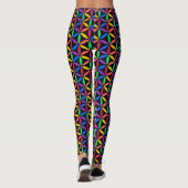 Rainbow-Blume des Lebensmusters Leggings (Rückseite)