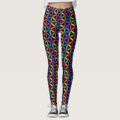 Rainbow-Blume des Lebensmusters Leggings (Vorderseite)