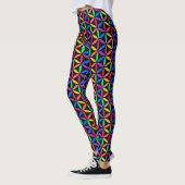 Rainbow-Blume des Lebensmusters Leggings (Links)