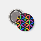 Rainbow-Blume des Lebensmusters Magnet (Vorderseite/Rückseite)