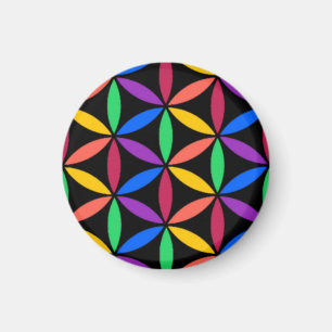 Rainbow-Blume des Lebensmusters Magnet