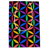 Rainbow-Blume des Lebensmusters Mittlere Geschenktüte (Vorderseite)