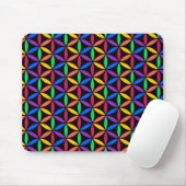 Rainbow-Blume des Lebensmusters Mousepad (Mit Mouse)