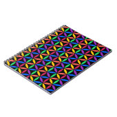 Rainbow-Blume des Lebensmusters Notizblock (Linke Seite)