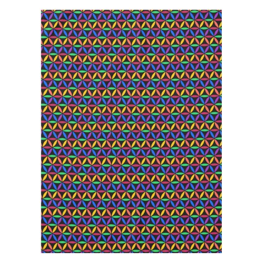 Rainbow-Blume des Lebensmusters Tischdecke (Vorderseite)