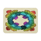 Rainbow Blume Doodle Magnet (Horizontal)