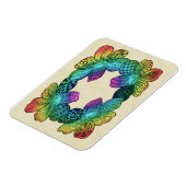 Rainbow Blume Doodle Magnet (Linke Seite)