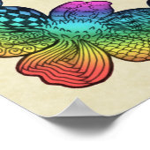 Rainbow Blume Doodle Poster (Ecke)