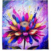 Rainbow-Blume Duschvorhang (Vorderseite)